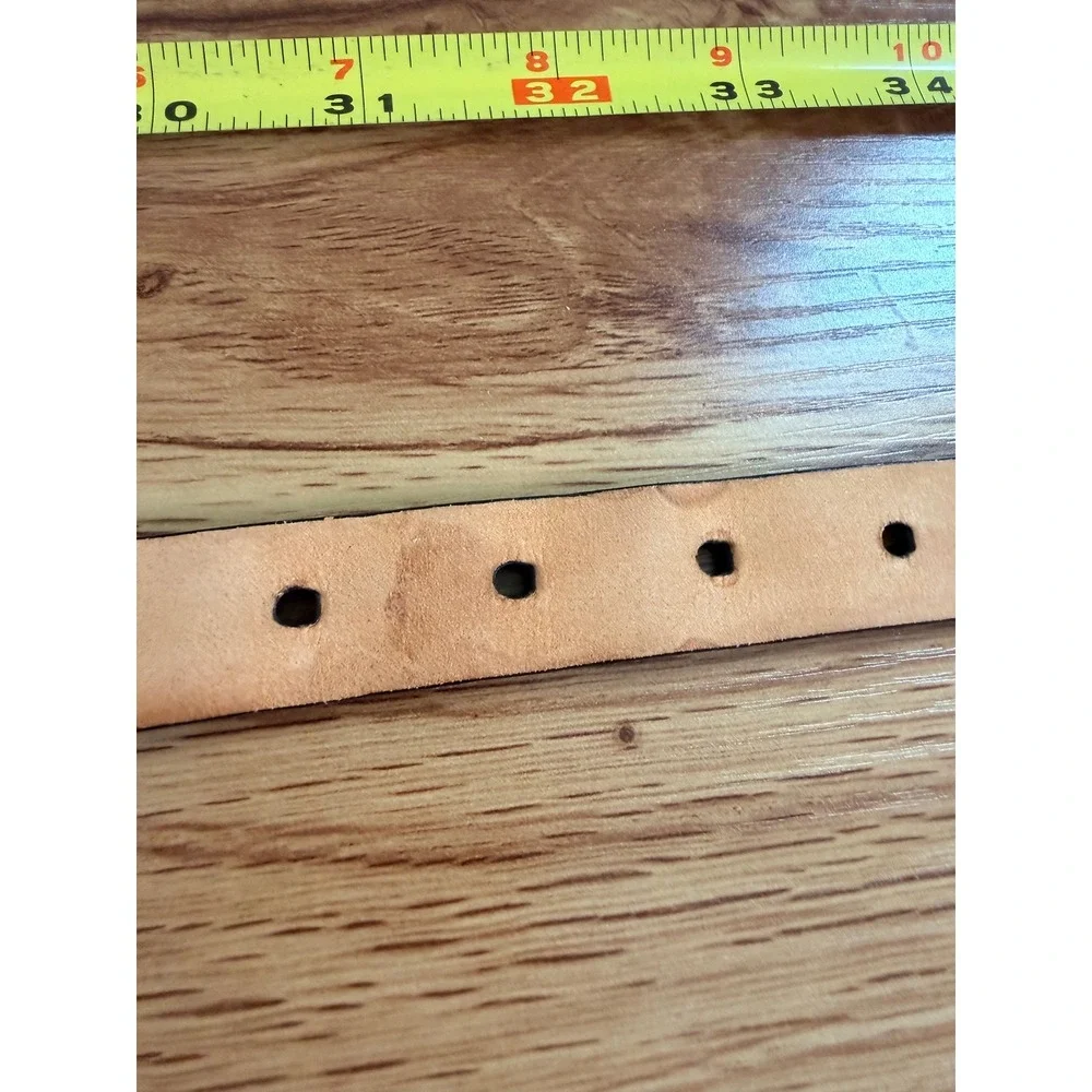 Martin Dingman Lizard Grain Italian Calfskin Belt Handmade Brown Medium
